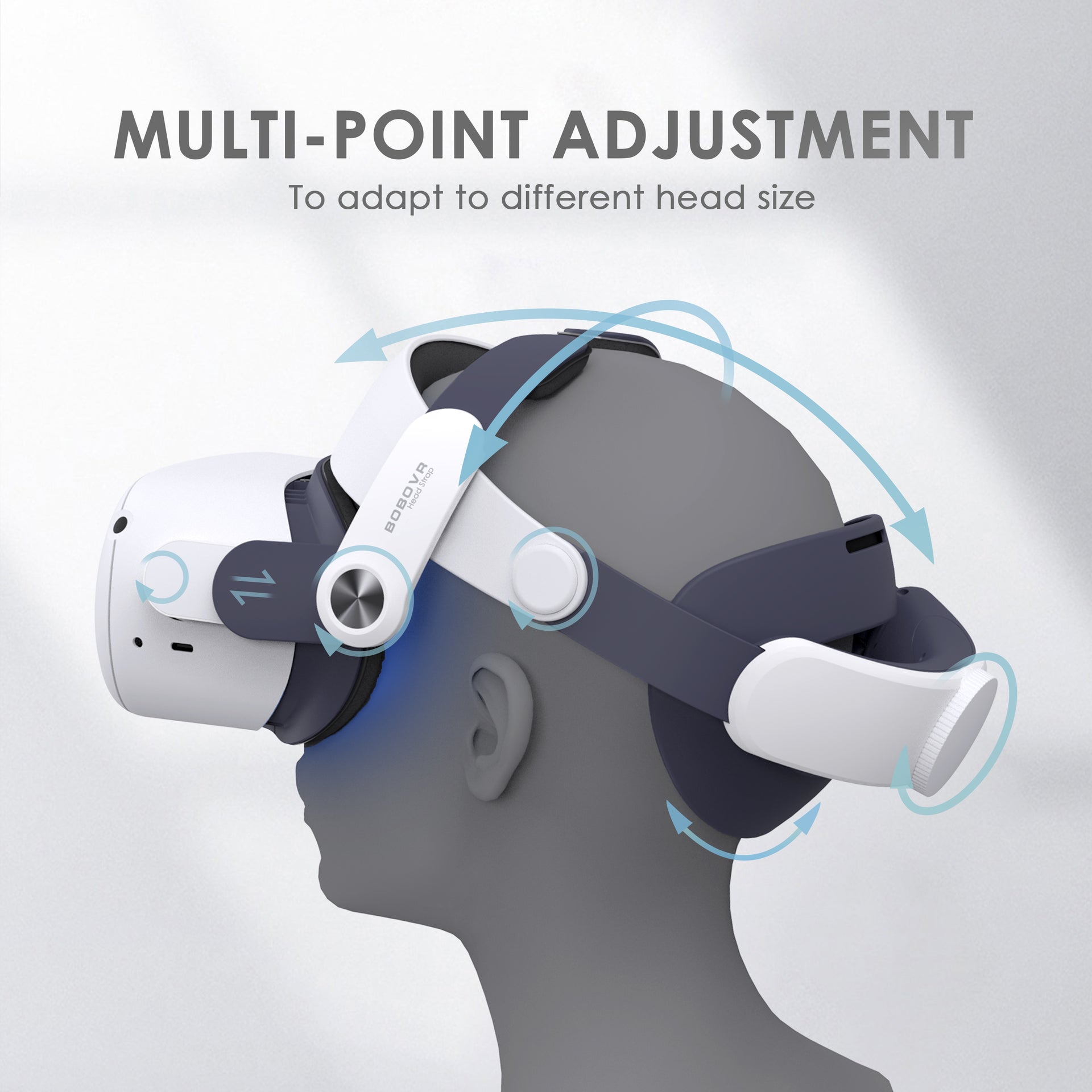 BOBOVR M2 Plus Head Strap,Compatible with Meta Quest 2,Enhanced Comfort and Reduce Facial Stress,VR Accessories（M2 Upgrade）