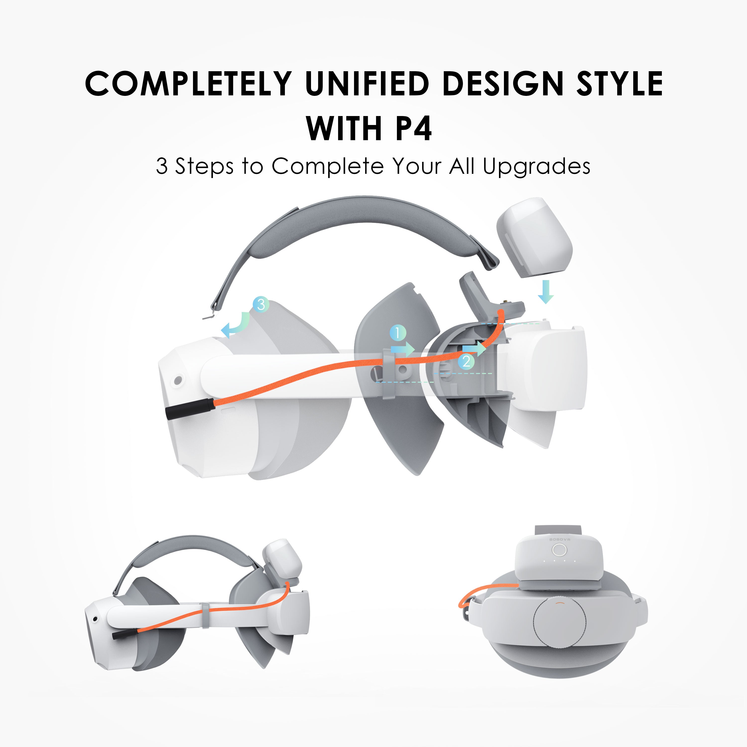 BOBOVR P4 Head Strap Twin Battery Combo - For PICO 4 BOBOVR P4 Head Strap Twin Battery Combo - For PICO 4