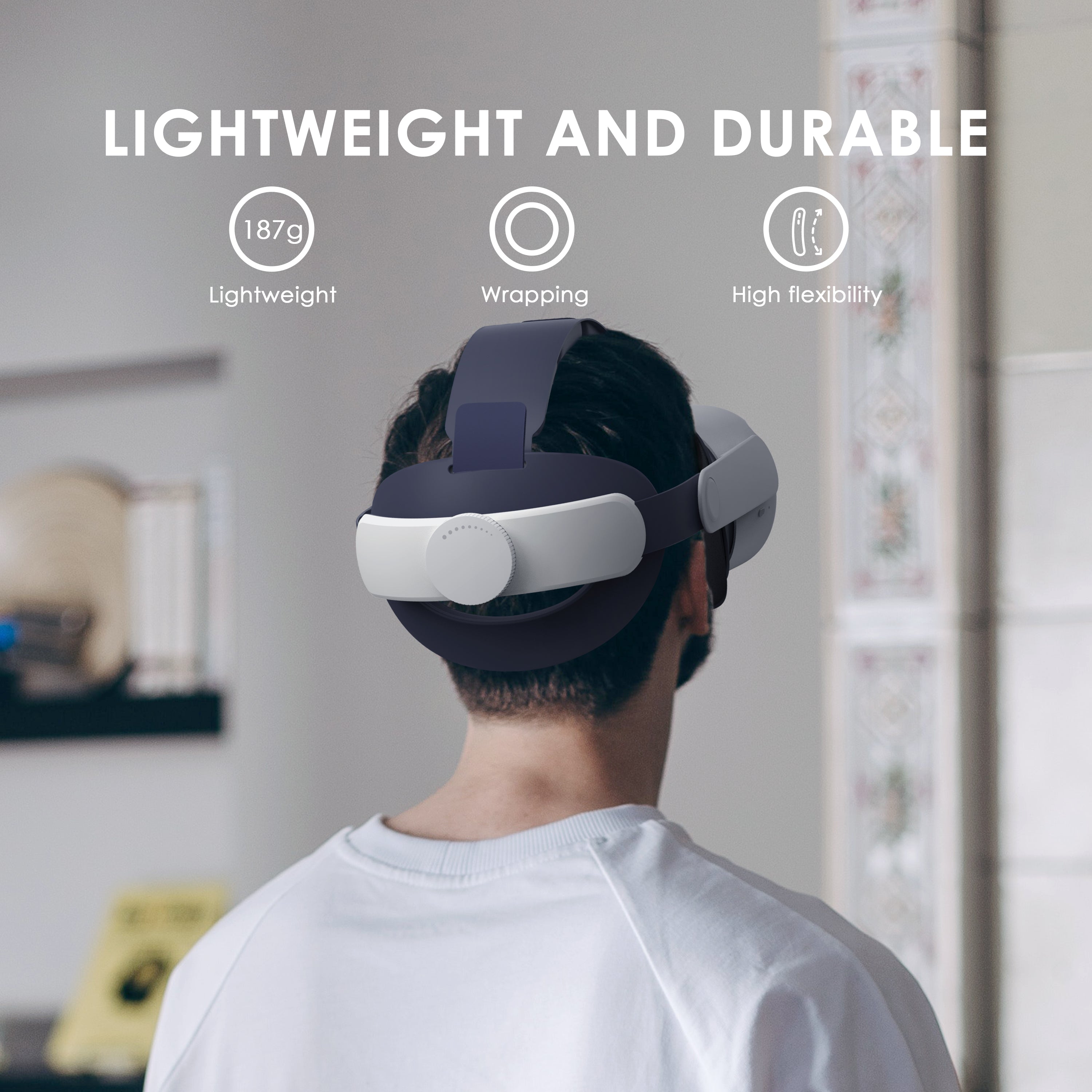 BOBOVR M1 Plus Head Strap Accessories,Compatible with Quest 2,Elite Strap for Enhanced Support and Lightweight Design,Replaceable Honeycomb Anti-Skid