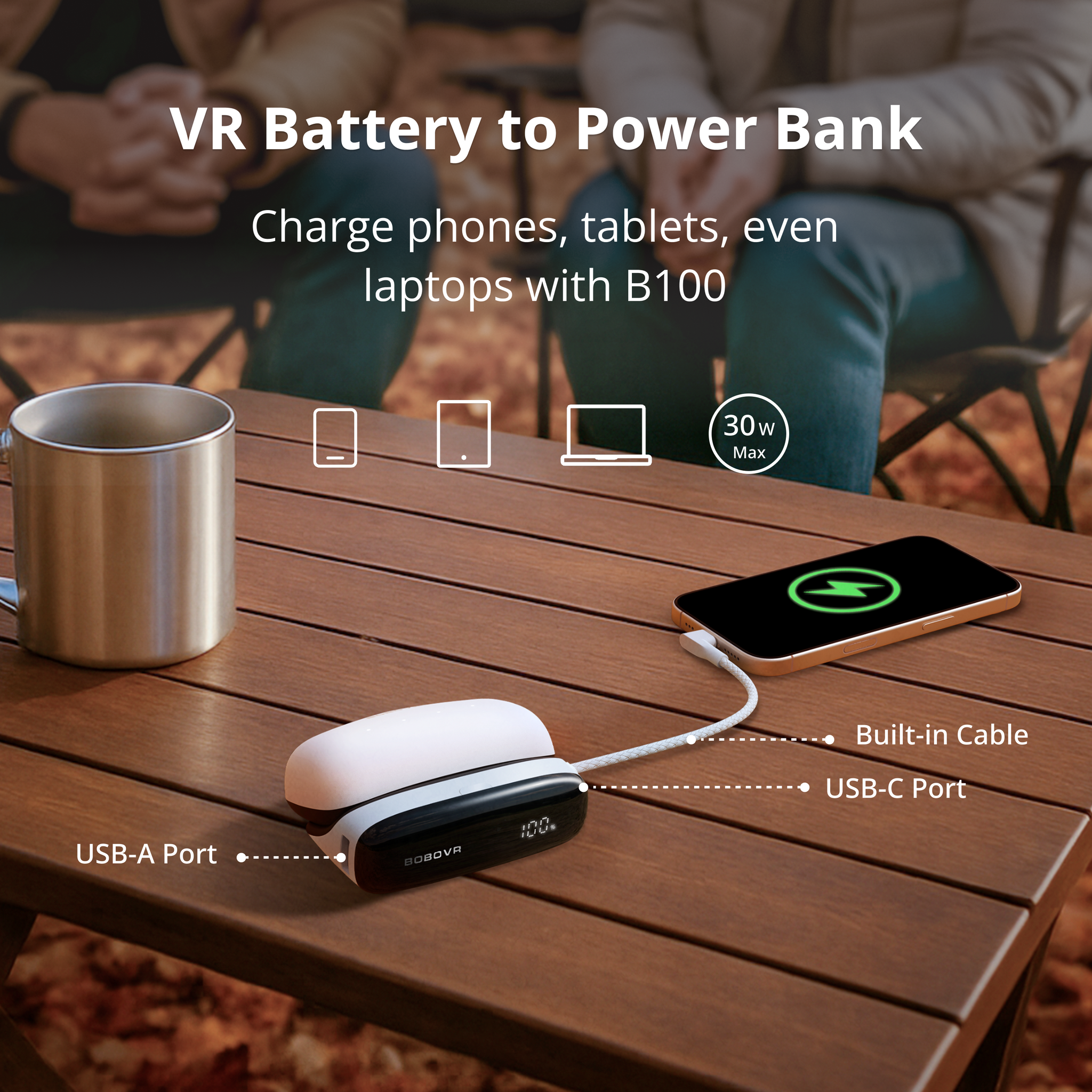 BOBOVR PD100 Two-in-One Charging Dock & Power Bank