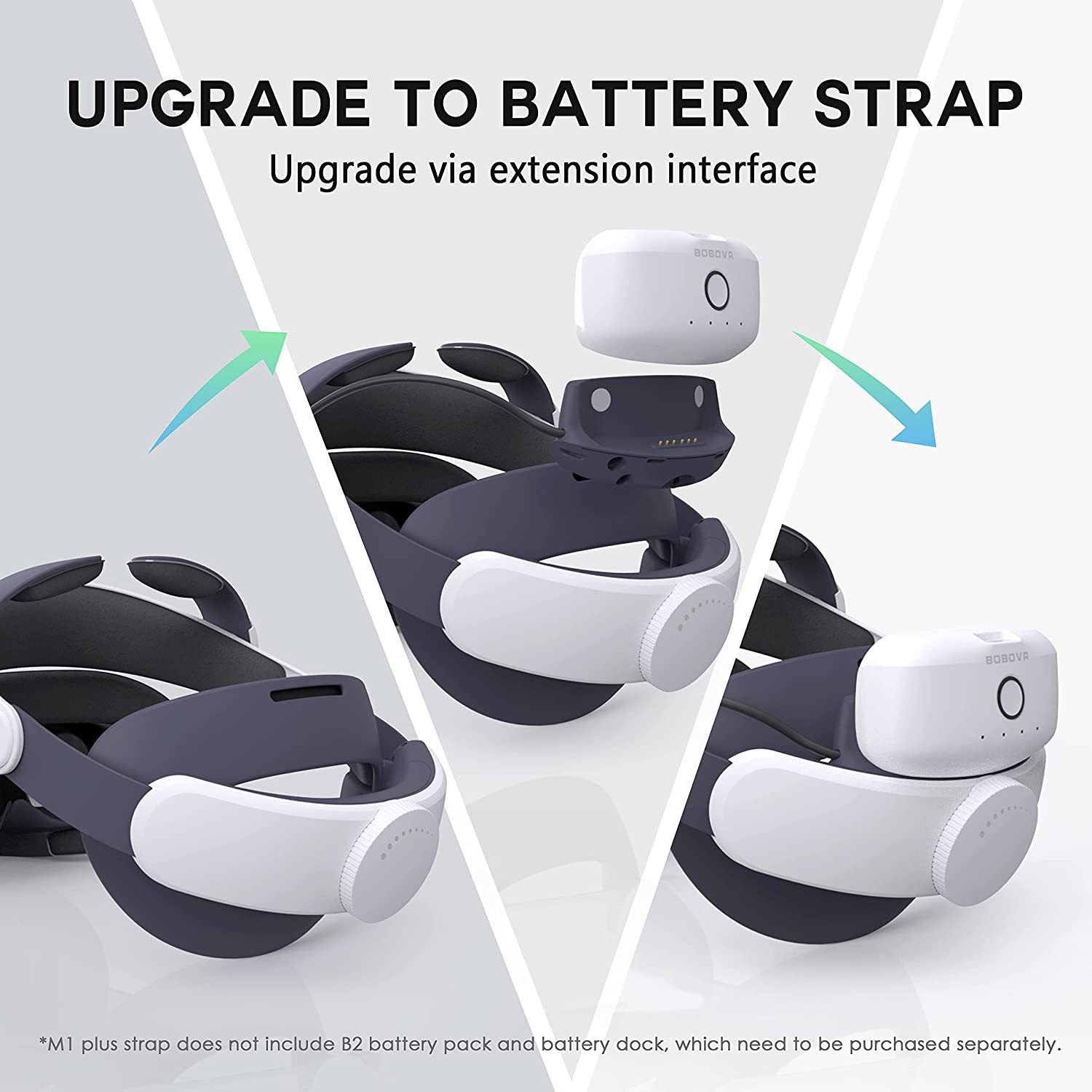 BOBOVR M2 Plus Head Strap,Compatible with Meta Quest 2,Enhanced Comfort and Reduce Facial Stress,VR Accessories（M2 Upgrade）