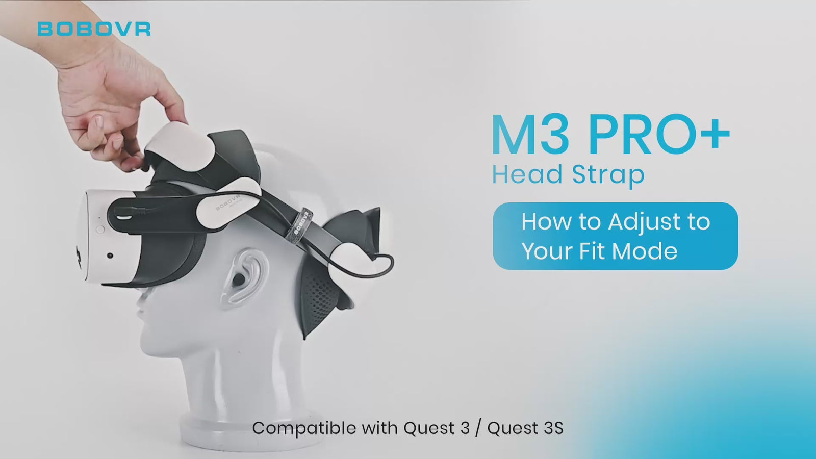 BOBOVR M3 Pro+ Battery Strap - For Quest 3 & 3S video preview