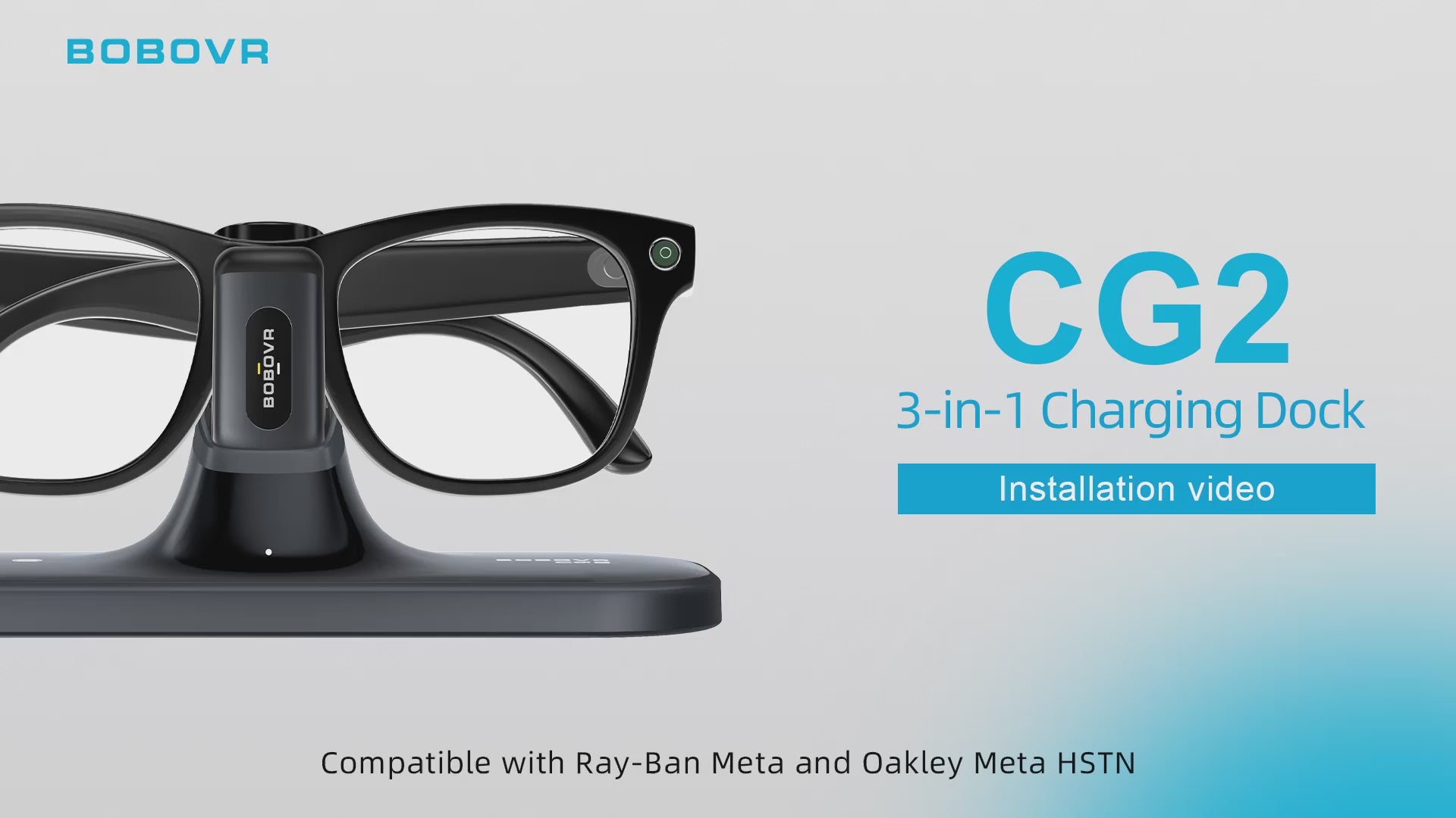 BOBOVR CG2 3-in-1 充電ドック - Meta スマートグラス用